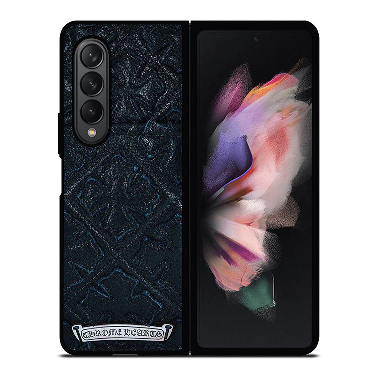 CHROME HEARTS LEATHER Samsung Galaxy Z Fold 3 Case Cover